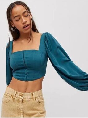 Urban Outfitters - UO Green Maddie Bustier Top - Large